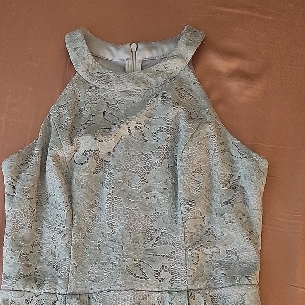 Elegant Lace Dress In Light Grey